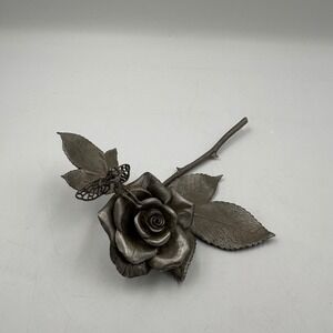 Rawcliffe Pewter Rose Fairy Figurine Unisex Small Silver Good 1996 Sculpture